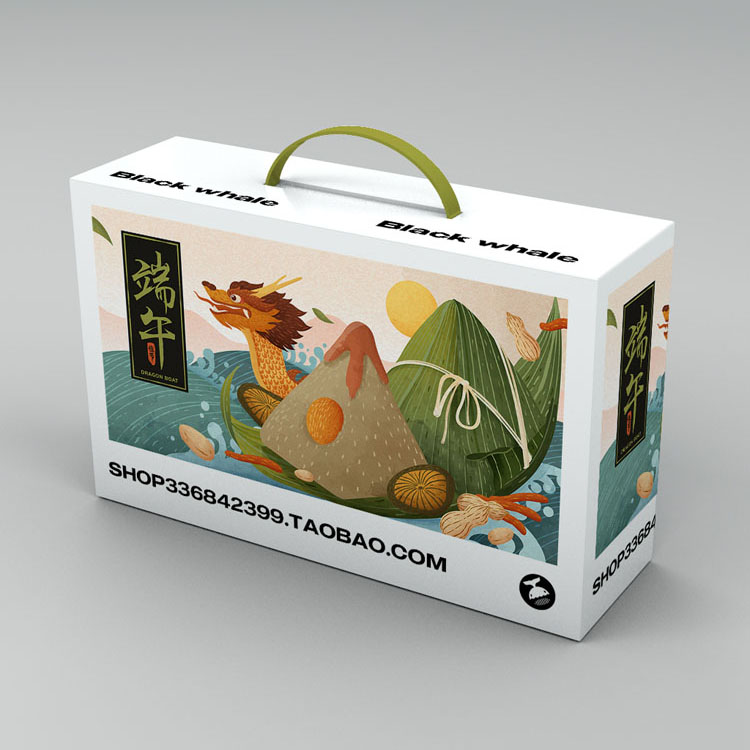 端午节端午礼盒粽子盒子粽子手提袋手提盒礼品盒彩箱印刷手提盒简易礼盒包装盒