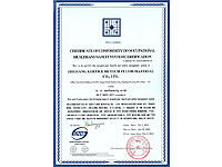 Certificate of conformity of occupational health and safety management system certification