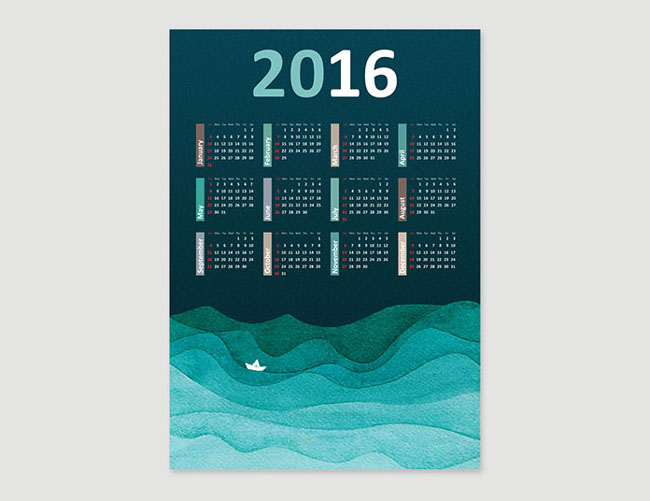 2016国外创意日历设计欣赏台历设计图